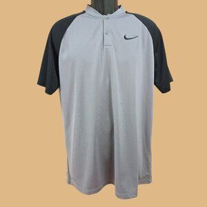 Nike Dri-Fit Mens Polo Medium Gray & Black